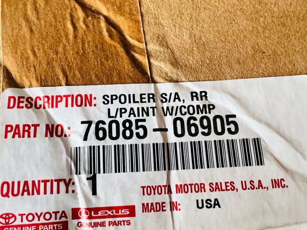 76085-06905 2018-2020 2021 2022 2023 TOYOTA CAMRY REAR OEM TRUNK SPOILER GENUINE - Image 12