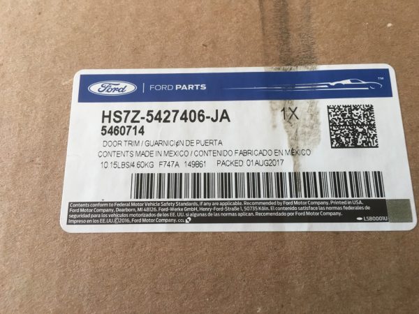 2017 2018 2019 2020 FORD FUSION SSV INTERIOR DOOR PANEL REAR RIGHT hs7z5427406ja - Image 2