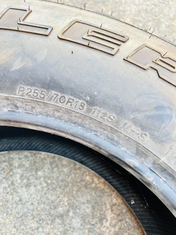 1 Single New P255/70R18 112S Bridgestone Dueler A/T RH-S OWL Tire! - Image 5