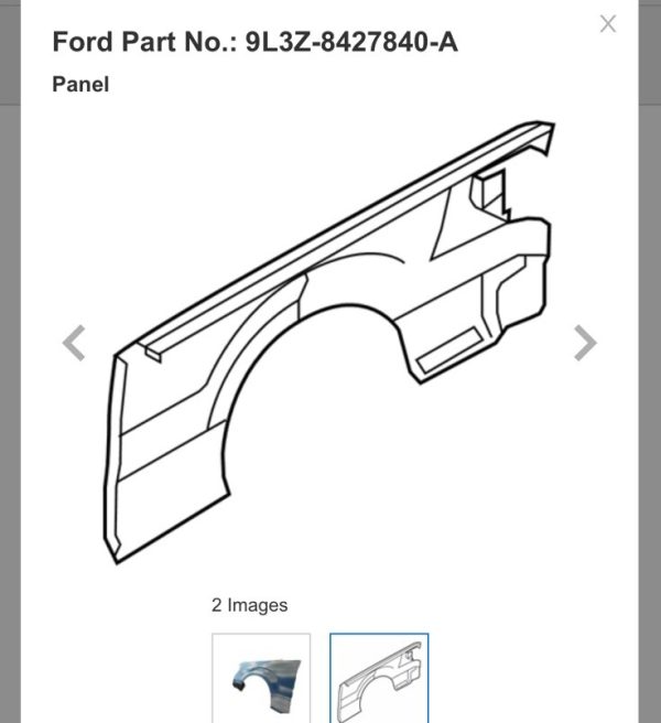 2009 2010 2011 2012 2013 2014 FORD F150 REAR RIGHT OEM BED SIDE PANEL 5.5 Foot - Image 3