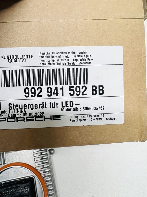 992941592BB. 2019 2020 2021 2022 2023 PORSCHE 911 Front Headlight Xenon Module - Image 5