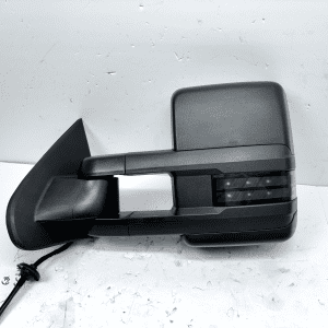 2003-06 Chevy Silverado Front Left Heated Tow Mirror Assembly - Black