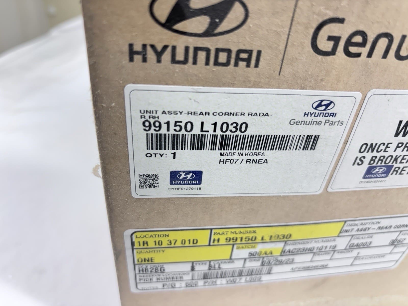 2020-22 Hyundai Sonata Rear Right OEM Blind Spot Radar Sensor 99150l1030 - Image 13