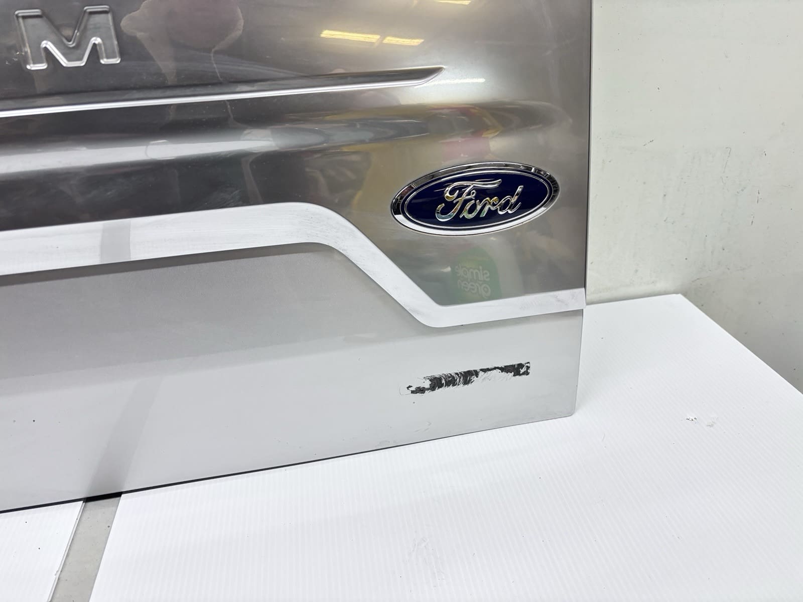 Used 2018-20 Ford F150 Rear Tailgate Platinum Silver Painted OEM Genuine - Image 2